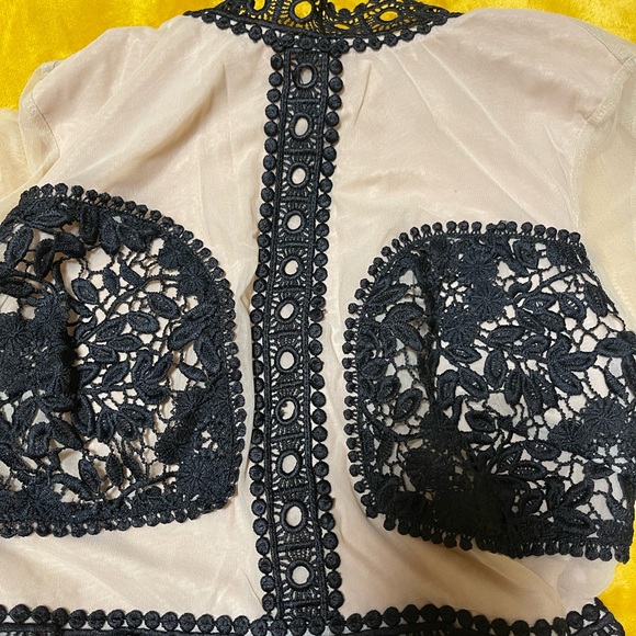 Nude black dress with lining, size L - Picture 5 of 10